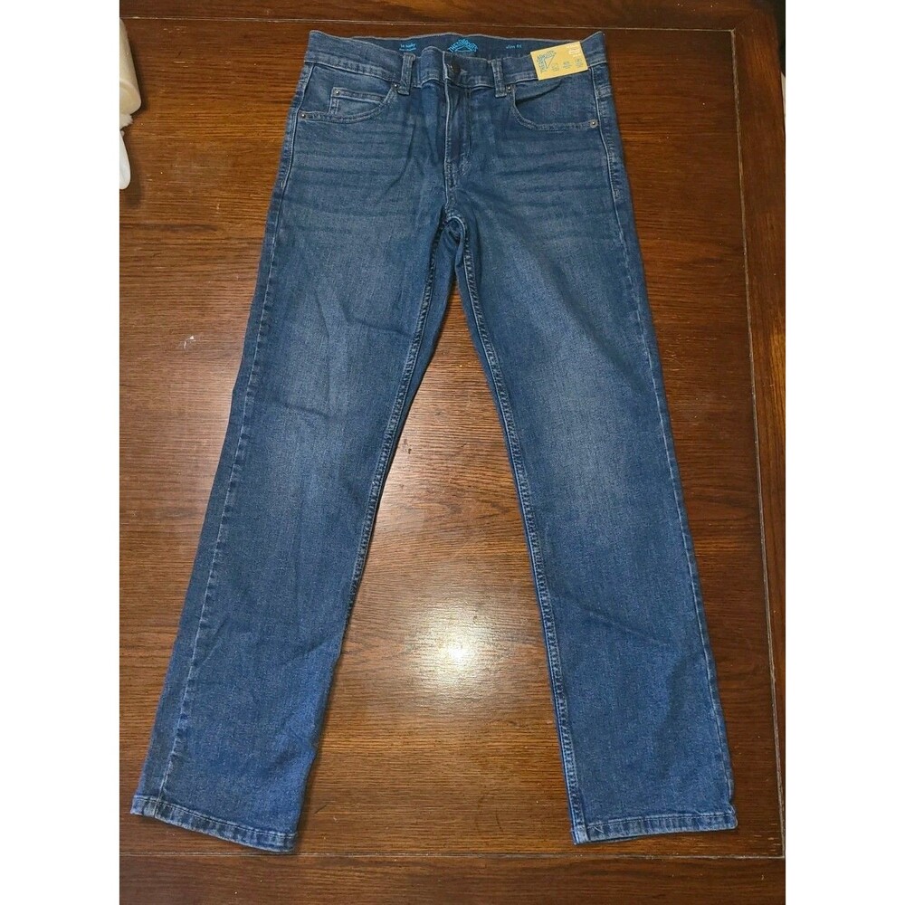 NWT Thereabouts Boys Slim Fit Husky Jeans 14 Husky Dk Indigo Tint 29" Inseam
